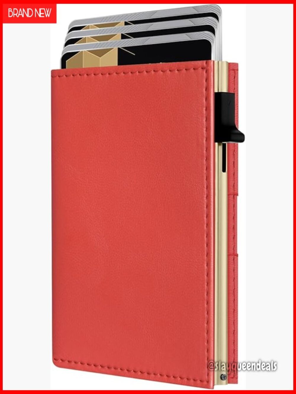 Slim RFID Trifold Wallet for Women, Premium Leather, 9-11 Card Capacity